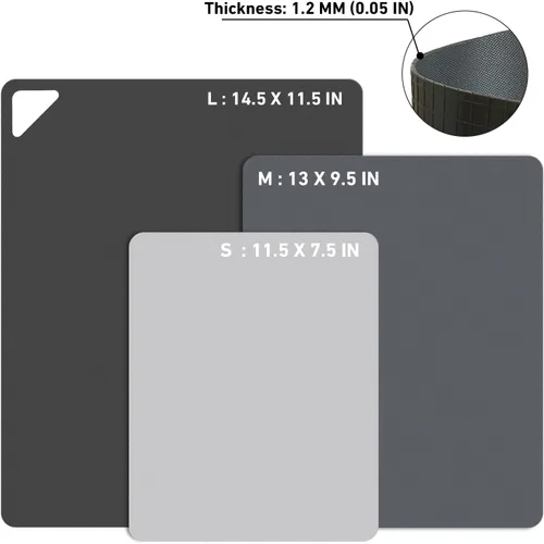 Miniatura 4 de WK Tablas de cortar de plástico flexibles para cocina, 6 piezas de alfombrillas de tabla de cortar, hojas finas para tabla de cortar, aptas