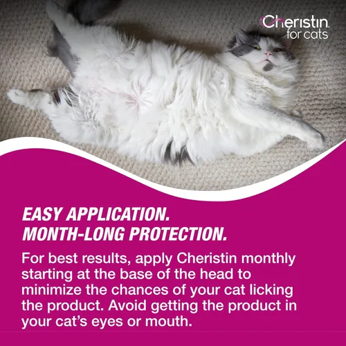 Miniatura 8 de Cheristin Tratamiento y prevención de pulgas para gatos Tratamiento tópico de pulgas de acción rápida para gatos de más de 1.8 libras 1 unidad