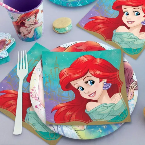 Miniatura 3 de Disney Princess - Servilletas de almuerzo de 6.5 pulgadas (paquete de 16), servilletas de fiesta de lujo, perfectas para fiestas temáticas