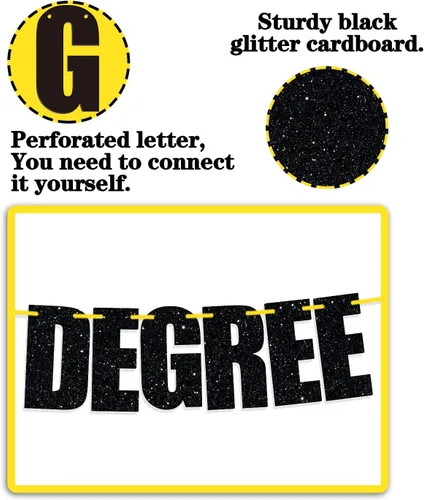 Miniatura 7 de Cartel de energía de gran grado, clase de 2026/felicitaciones, licenciatura/maestría, doctorado, suministros de decoración de fiesta de graduación