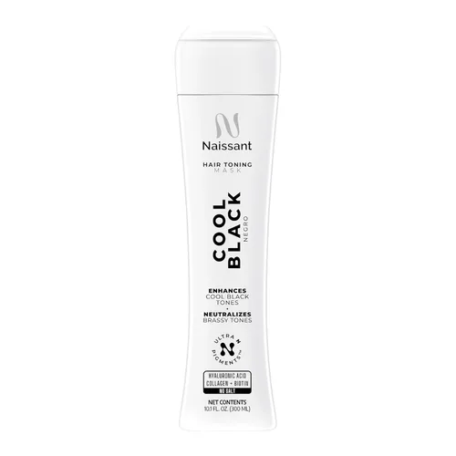 naissant Mascarilla tonificante para cabello negro frío | Pigmentos de ultra alta pureza | Neutraliza los matices rojos y anaranjados | Ácido