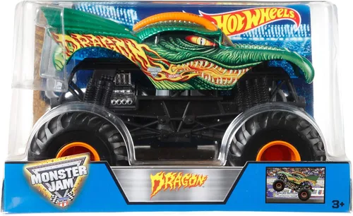 Miniatura 3 de Auto a escala Hot Wheels Monster Jam Dragon, escala 1: 24