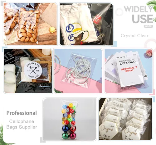 Miniatura 5 de Bolsas de celofán de 2 x 3 pulgadas, bolsas de celofán transparentes autoadhesivas de plástico resellable, bolsa de plástico de celofán para aretes