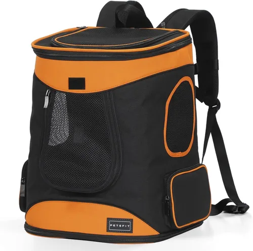 Miniatura 11 de Petsfit: mochila para mascotas con diseño de cojín de cintura mejorado para un mejor ajuste a la cintura, adecuada para gatos y conejos pequeños