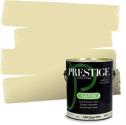 Miniatura 257 de PRESTIGE Paints Exterior Paint and Primer In One, 1-Gallon, Satin, Comparable Match of Benjamin Moore* Royal Linen* 931BM-PCM