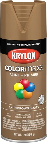 Miniatura 93 de Krylon K05599007 COLORmaxx Pintura en aerosol y base para uso en interiores y exteriores, color gris brillante para maquinaria, 12 onzas