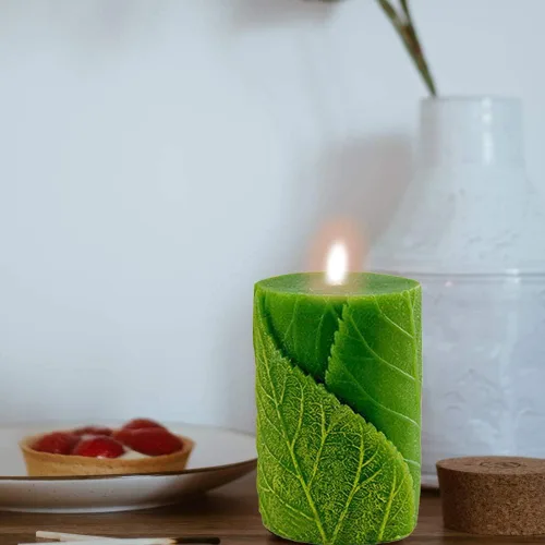 Miniatura 7 de Molde de vela de hoja de árbol, molde de jabón de arcilla de silicona, para hacer cera de soja, velas de cera de abejas, arte hecho a mano