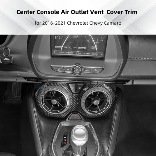 Miniatura 5 de Cubierta de ventilación de salida de aire de fibra de carbono, accesorios interiores compatibles con Chevrolet Chevy Camaro 2016-2026