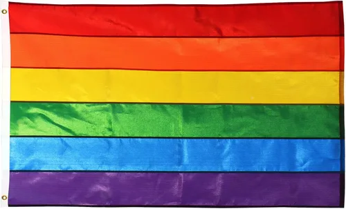 Miniatura 8 de Anley Fly Breeze - Bandera del orgullo arcoíris de 3 x 5 pies, color vivo y a prueba de decoloración, cabecera de lona y doble costura, banderas