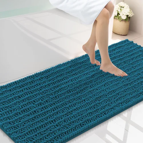 Miniatura 282 de Smiry Alfombras de Baño 24x16 pulgadas, Alfombras de Baño de Chenilla Extra Suaves y Absorbentes, Respaldo de Goma Antideslizante, Lavable a Máquina