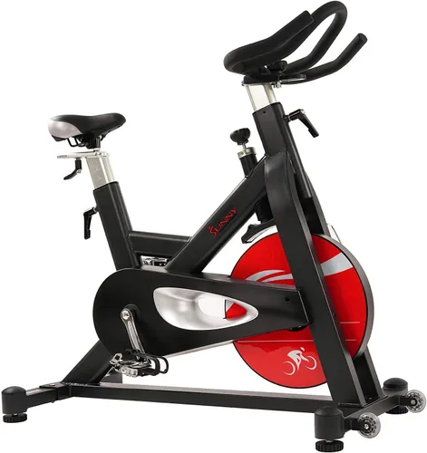 Miniatura 2 de Sunny Health & Fitness Stationary Exercise Bike Machine w/ Adjustable Cushion Seat & Multi-Grip Handlebar, Indoor Cycling Equipment for Home Cardio