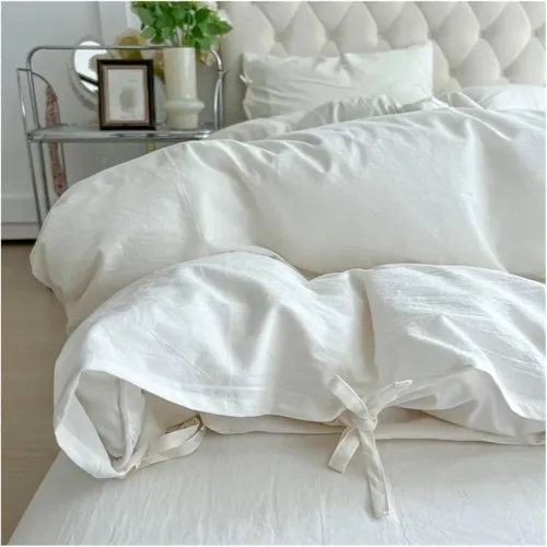Miniatura 2 de Bed, White Duvet Cover Set Soft Double Large Super Soft Bedding Set Duvet Cover Sheet Pillowcase