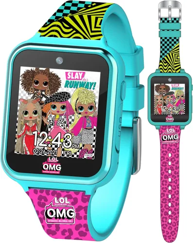 Miniatura 13 de Accutime L.O.L. Surprise! Reloj inteligente interactivo con pantalla táctil para niños, Azul claro, 40 mm, Moderno