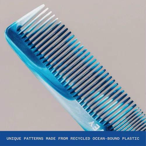 Miniatura 3 de WAVEY Peine de pelo de calidad para hombres y mujeres, plástico océano reciclado, 7 pulgadas de largo, perfecto para el hogar y los viajes, diente