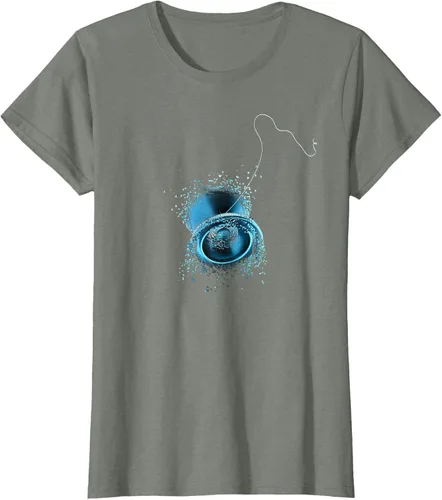 Miniatura 11 de Shattered Yo Yo - Camiseta de diseño azul impresionante, Negro, S