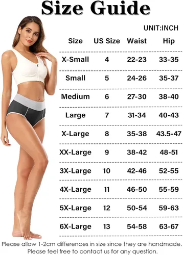 Miniatura 5 de POKARLA - Ropa interior de algodón y con cintura alta para mujer, es suave, es transpirable, son calzones elásticos, con talla regular