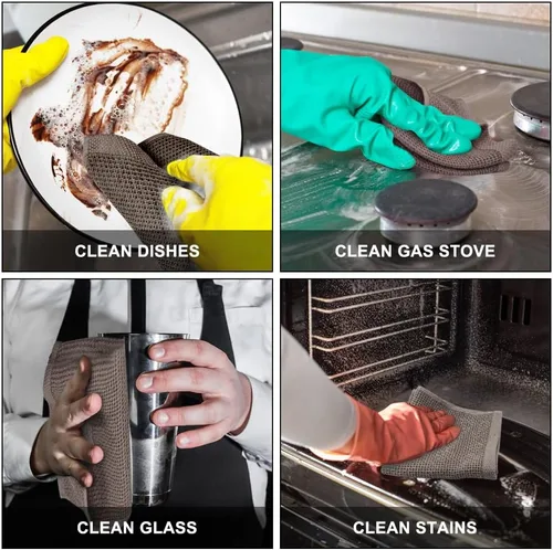 Miniatura 5 de Nialnant Paquete de 6 toallas de cocina, súper absorbentes y suaves para secar platos, utensilios de cocina, trapos de limpieza, toallas de mano, 13