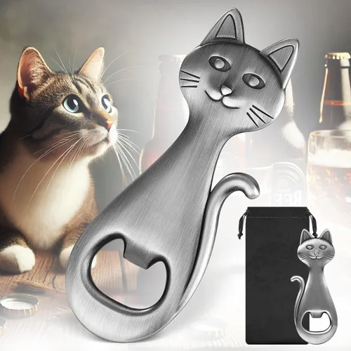 Miniatura 10 de Abrebotellas de cerveza para gatos, regalos de gatos para amantes de los gatos, abridor de cerveza de gatito, regalos de cumpleaños, regalos