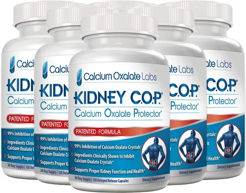 KIDNEY C.O.P. Protector de Oxalato de Calcio 120 Cápsulas, Soporte Renal para Cristales de Oxalato de Calcio, Ayuda a Detener la Recurrencia de