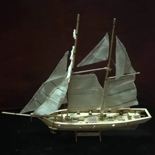 Miniatura 7 de PUZOU Modelo de velero de madera, kit de barco de vela de madera, kit de modelado de barcos de madera, modelo de barco de bricolaje, barcos de vela