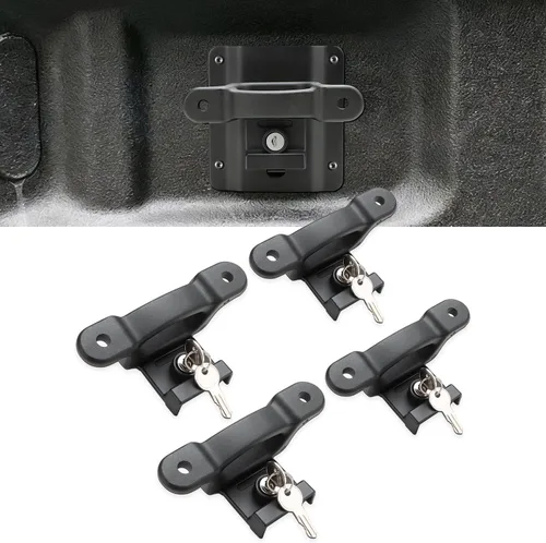 Miniatura 9 de auovo Anclajes de Amarre Compatibles con Ford F150 F250 F350 2015-2025 2026 Anclajes de Amarre para Caja de Camioneta con Placas de Soportes Grapas