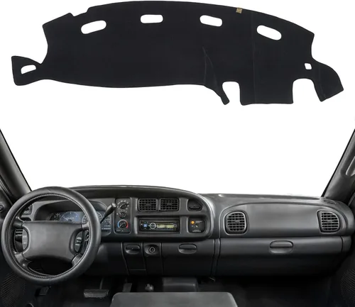 Miniatura 44 de Cubierta del Tablero Alfombrilla del Salpicadero Ajuste para Chevy Equinox 2024-2018 (Sin Modelos HUD), Alfombrilla del Tablero del Coche Negro