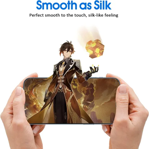 Miniatura 8 de [Paquete de 2] Ambison Protector de Pantalla de Vidrio Mate Diseñado para iPhone 16e/iPhone 14/iPhone 13/13 Pro, Marco de Instalación/Sin