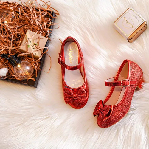 Miniatura 7 de Walofou Zapatos de vestir para niñas de flores, zapatos de tacón para fiesta de boda, zapatos planos de princesa Mary Jane para niños pequeños