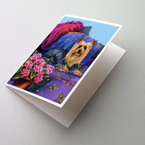 Miniatura 50 de Caroline's Treasures PPP3013GCA7P - Tarjetas de felicitación y sobres para mascotas de Basset Hound Teacher, paquete de 8 tarjetas en blanco