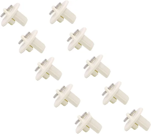 Paquete de 5 tapas universales con anillo de tracción, piezas de repuesto para persianas enrollables para exteriores e interiores (beige)