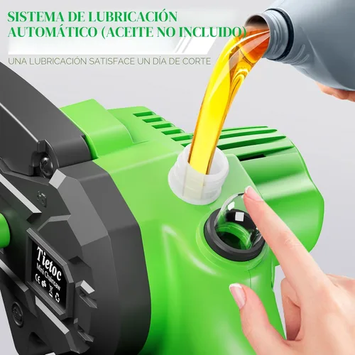 Miniatura 3 de Tietoc Motosierra eléctrica de 6 pulgadas, inalámbrica, funciona con pilas, sierra de mano para recorte de madera/árboles, Sawzall para el hogar