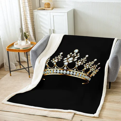Miniatura 33 de Manta de forro polar con estampado de bailarina rosa para niñas, felpa suave y mullida para cama, sofá, bonita sherpa floral de hoja de palma Multi