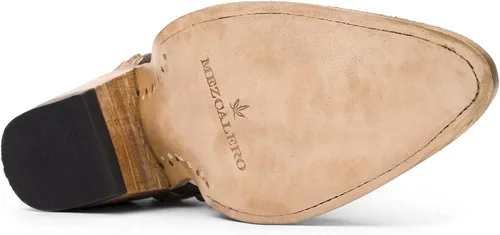 Miniatura 6 de Mezcalero Botines de piel blanca para Mujer con acabado vintage - Dudi
