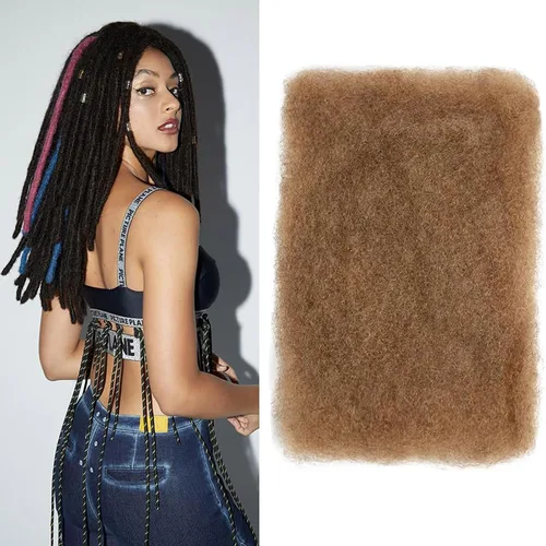 Miniatura 32 de FASHION IDOL Afro Kinkys - Cabello humano a granel para extensiones de rastas, reparación de Loc, trenzado, giro apretado, cabello humano afro