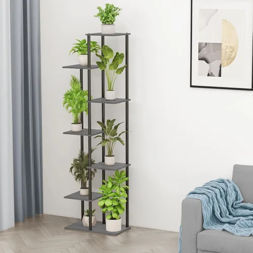Miniatura 7 de Soporte para Plantas de Interior de 7 Niveles 8 Macetas Estante de Metal y Madera para Plantas, Múltiples Macetas de Flores Soportes Altos