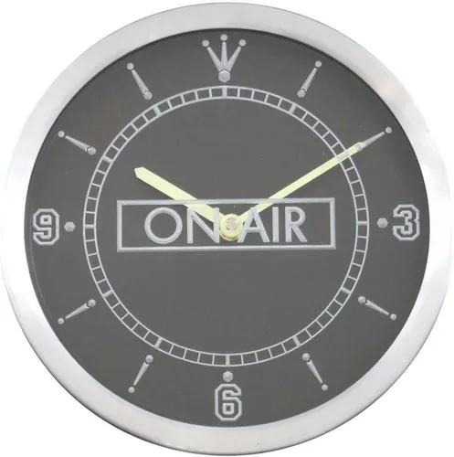 Miniatura 2 de ADVPRO nc0327-b Reloj de pared LED con letrero de neón de grabación On Air Studio
