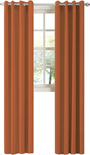 Miniatura 19 de LA PALMA Cortinas opacas con aislamiento térmico y ojales, para sala de estar, dormitorio, paquete de 2 paneles