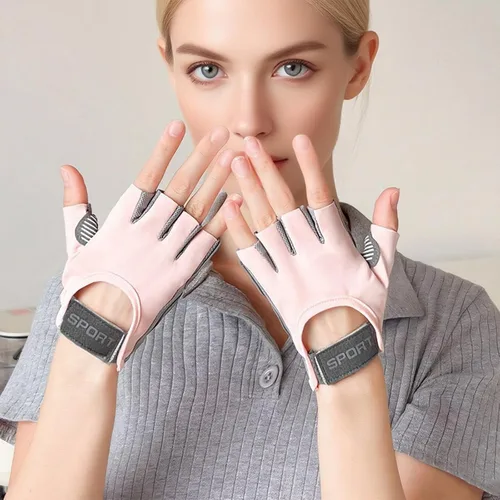 Miniatura 8 de Guantes de entrenamiento para gimnasio Guantes de levantamiento de pesas Guantes de ciclismo de dedo corto Guantes deportivos para hombres y mujeres