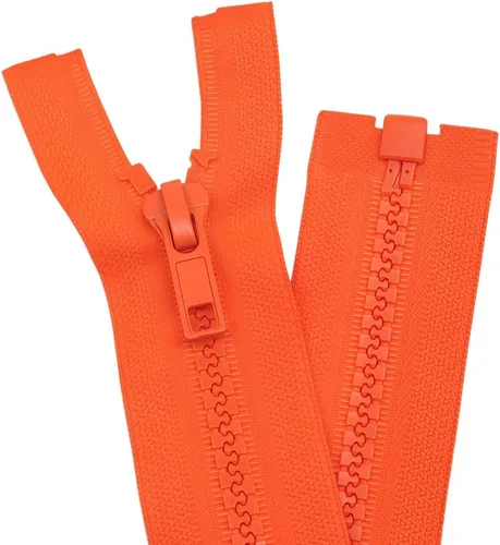 Miniatura 14 de YaHoGa 2 piezas cremalleras separadoras #5 de 30 pulgadas para coser abrigos y chaquetas, cremalleras de plástico moldeado amarillo a granel
