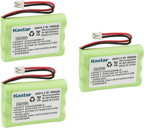 Kastar Paquete de 3 baterías AAAX3 3.6V PH 1000mAh Ni-MH para Motorola MBP33, MBP36 MBP36PU Baby Monitor, TFL3X44AAA900 CB94-01A y Graco 2795DIG1,
