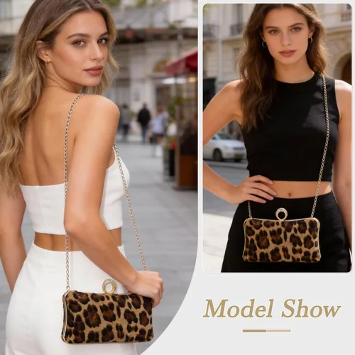 Miniatura 6 de Women Clutch Purse with Chain- Elegant Evening Bag for Wedding, Prom, Cocktail Party & Formal