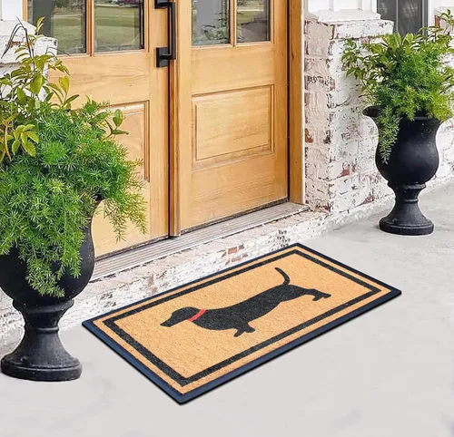 Miniatura 30 de A1HC Tapete para Puerta de Fibra de Coco Natural y Caucho, 30"x48" – Grueso, Duradero, Resistente, Anti-Desprendimiento, Resistente a