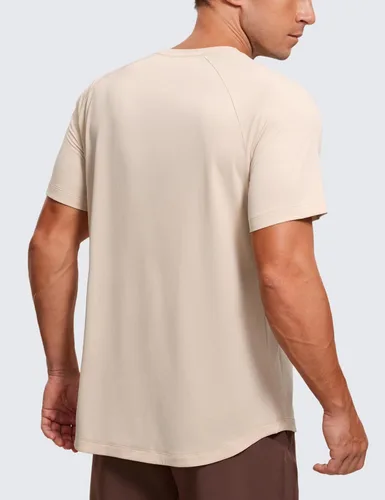 Miniatura 2 de CRZ YOGA Crewneck Workout Shirts for Men - Quick Dry Running Athletic T-Shirts Lightweight Basic Tops
