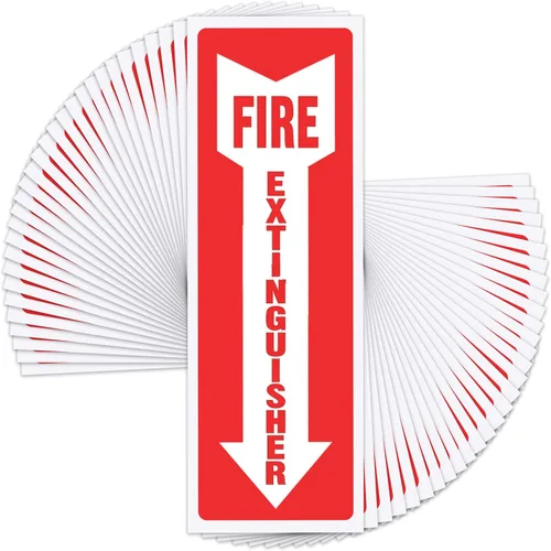 Miniatura 13 de ASSURED SIGNS Letreros de extintor de incendios – Paquete de 12 – 4 x 12 pulgadas – Adhesivos de vinilo resistente a la intemperie para extintor