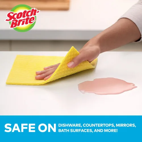 Miniatura 3 de Scotch-Brite Paños de esponja, toalla de cocina reutilizable que se absorbe como una esponja, toallitas aptas para lavavajillas que son ideales