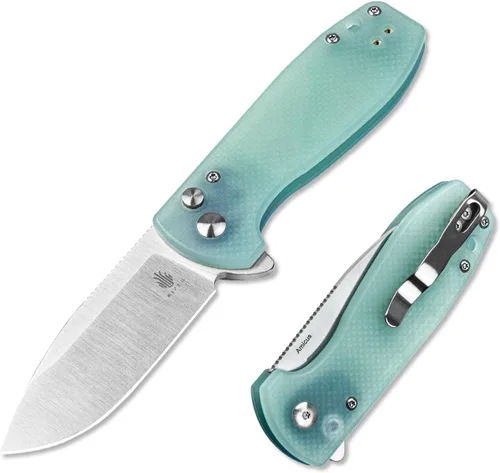 Miniatura 9 de Kizer Amicus Cuchillo de bolsillo pequeño, 2.95 pulgadas 9Cr18MoV hoja de acero, mango negro G10 plegable EDC cuchillo L3002A1