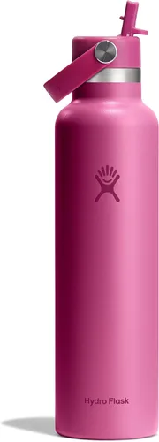 Miniatura 29 de Hydro Flask Botella de agua – Acero inoxidable aislado – Tapa flexible con pajita de boca estándar, antiderrames, a prueba de fugas y recargable