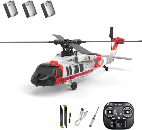 Helicóptero RC K200 Black Hawk, modelo de helicóptero RC de accionamiento directo sin escobillas de 6 canales con posicionamiento de flujo óptico y