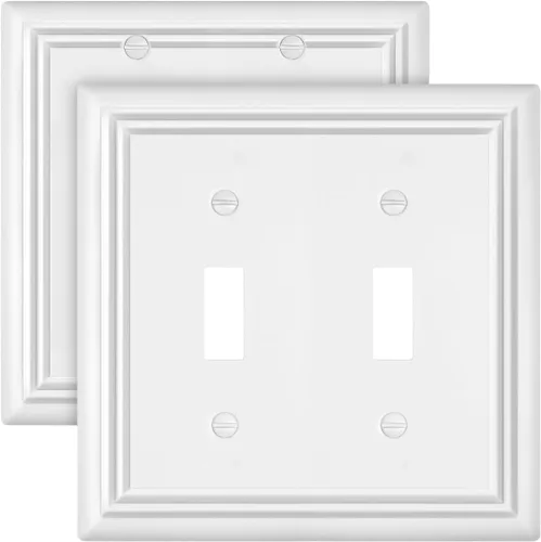 Miniatura 11 de Cubiertas de Enchufe Decorador Doble, Placas de Pared de Bronce Envejecido para Interruptor de Regulador, Enchufe GFCI y Receptáculo, Placas
