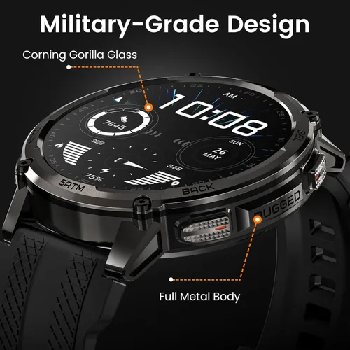 Miniatura 2 de KOSPET Tank T4C - Reloj inteligente para hombre con linterna LED, pantalla AMOLED de 1.5 pulgadas, GPS y brújula de doble banda, batería de 50 días